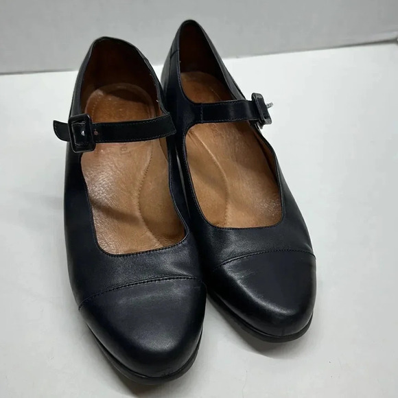 Beautifeel Mary Jane Heels High Heeled Shoes Buckle Leather Navy Blue Size 39 9 - Picture 2 of 12